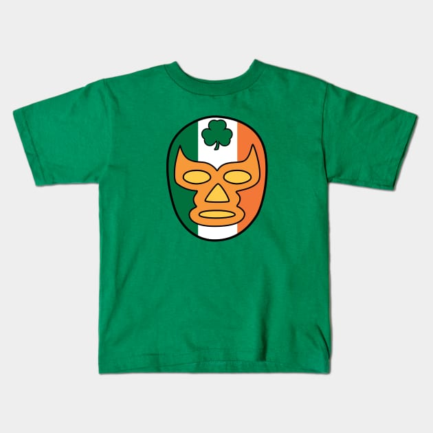 Irish Luchador Mask Kids T-Shirt by fearcity